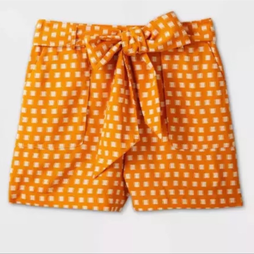 Target A New Day | Orange Checkered Shorts Small